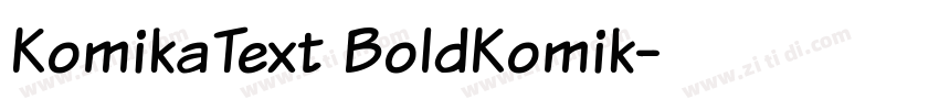 KomikaText BoldKomik字体转换